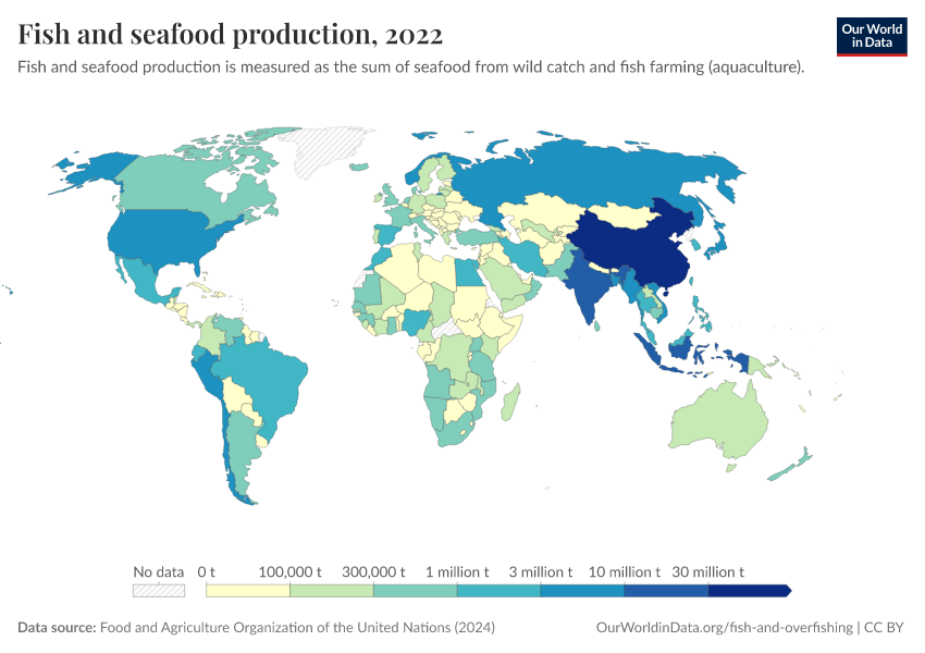A thumbnail of the "Fish and seafood production" chart
