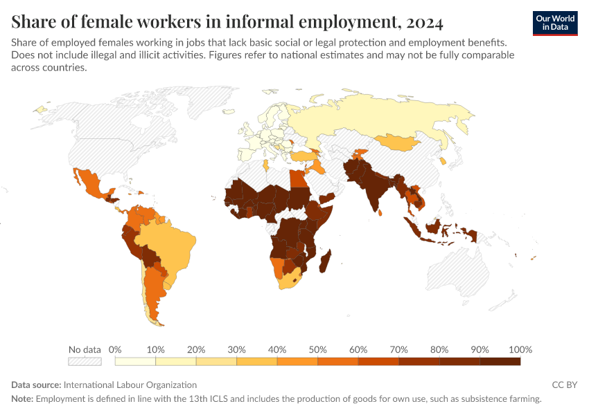 A thumbnail of the "Share of female workers in informal employment" chart
