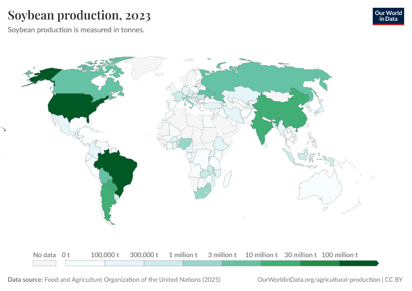 A thumbnail of the "Soybean production" chart