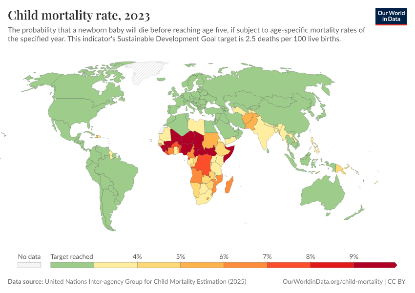 A thumbnail of the "Child mortality rate" chart